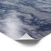 宇宙の暗黒に対する地球の地平線 フォトプリント            (角)