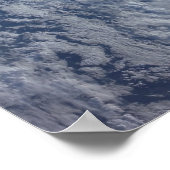 宇宙の暗黒に対する地球の地平線 ポスター (角)