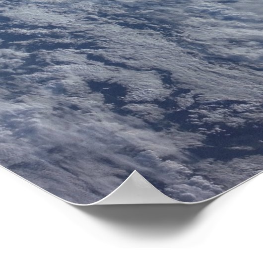 宇宙の暗黒に対する地球の地平線 ポスター (角)