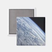 宇宙の暗黒に対する地球の地平線 マグネット (正面/裏面)