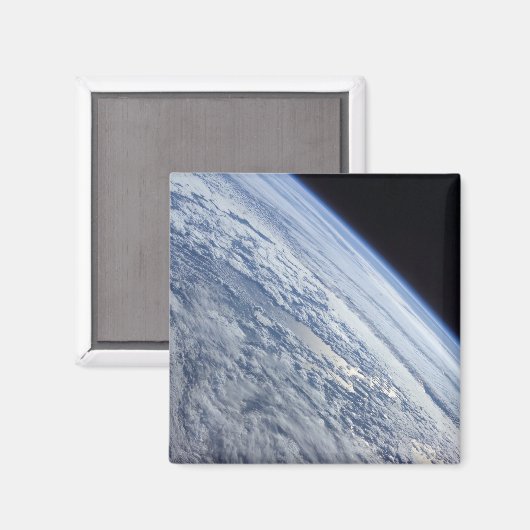 宇宙の暗黒に対する地球の地平線 マグネット (正面/裏面)
