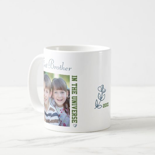 宇宙の最も最高のな兄弟- 2つの正方形の写真 コーヒーマグカップ (正面左)