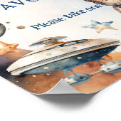 宇宙の最初ののまわりに旅の日優待標識 ポスター (角)