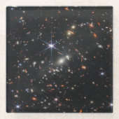 宇宙の最初のディープフィールド（深宇宙画像） - 詹姆斯・ウェッブ ガラスコースター (正面)
