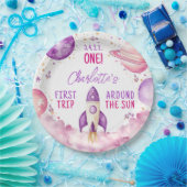 宇宙の最初の旅のまわりに太陽誕生日 ペーパープレート (パーティー)