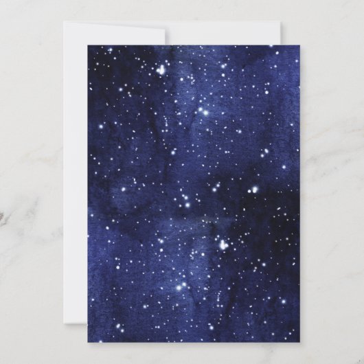 宇宙の最初の旅のまわりに太陽誕生日 招待状 (裏面)