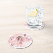 宇宙の最初の旅のまわりに日ギルの誕生日 ラウンドペーパーコースター (インサイチュ)