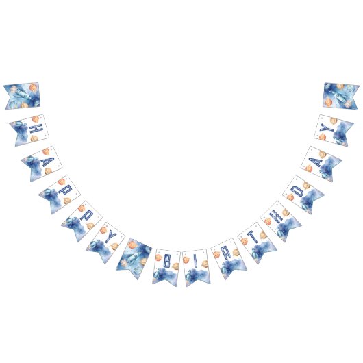 宇宙の最初の旅のまわりに日男の子の誕生日 バンティングフラッグ (全)