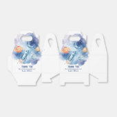 宇宙の最初の旅のまわりに日男の子の誕生日 フェイバーボックス (折り畳みなし)