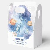 宇宙の最初の旅のまわりに日男の子の誕生日 フェイバーボックス (オープン)