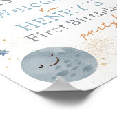 宇宙の最初の誕生日のウェルカムサイン ポスター (角)