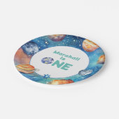 宇宙の最初の誕生日パーティー銀河系惑星 ペーパープレート (アングル)