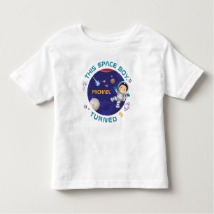 宇宙の月のパーソナライズされた月が宇宙飛行士に トドラーTシャツ