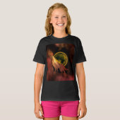 宇宙の月銀河で吠える狼　Ｔシャツ Tシャツ (正面フル)