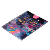 宇宙の未来的レトロアーケード ノートブック (左側)