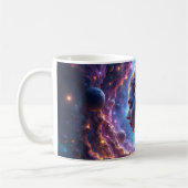 宇宙の母 - 星々を夢見る彼女 コーヒーマグカップ (左)