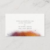 宇宙の水彩画のしぶき 名刺 (裏面)