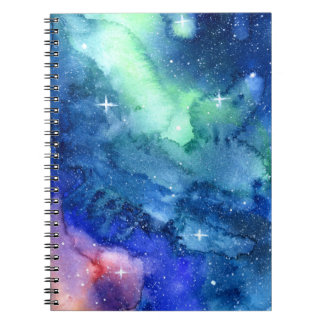 宇宙の水彩画の芸術のノート ノートブック