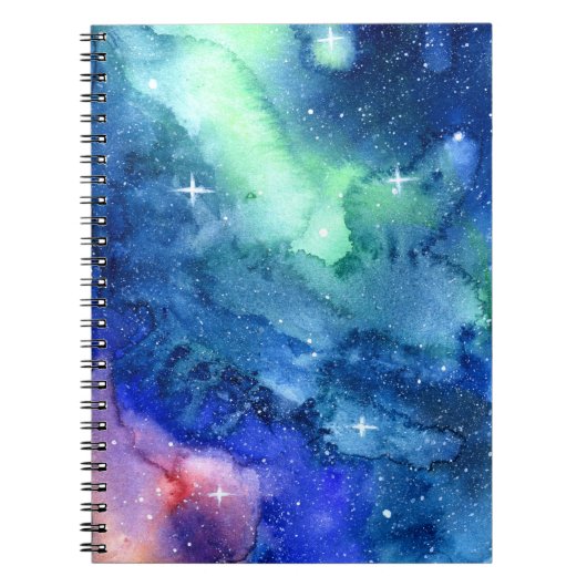 宇宙の水彩画の芸術のノート ノートブック (正面)