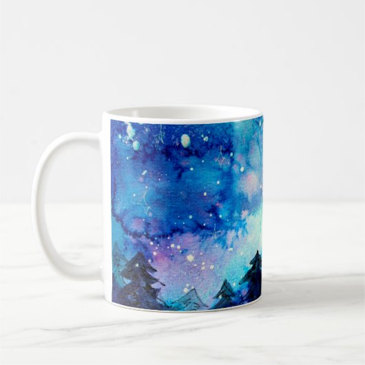 宇宙の水彩画 コーヒーマグカップ (左)