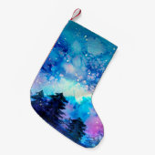 宇宙の水彩画 スモールクリスマスストッキング (正面 (吊り時))