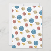 宇宙の水彩第4誕生日 招待状 (裏面)