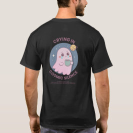 宇宙の沈黙にすすり泣く – かわいい実存主義の幽霊 Tシャツ