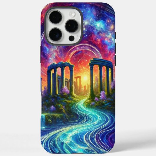 宇宙の河が流れる天空の寺院の遺跡 Case-Mate iPhoneケース (裏面)