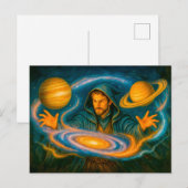 宇宙の油絵に描かれた空間を操る魔術師 シーズンポストカード (正面/裏面)