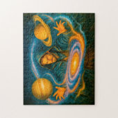 宇宙の油絵に描かれた空間を操る魔術師 ジグソーパズル (縦)