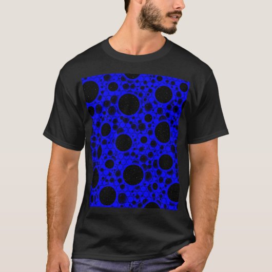宇宙の泡の斑点 - 青 Tシャツ (正面)