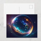 宇宙の泡銀河ファンタジーアート ポストカード (正面/裏面)