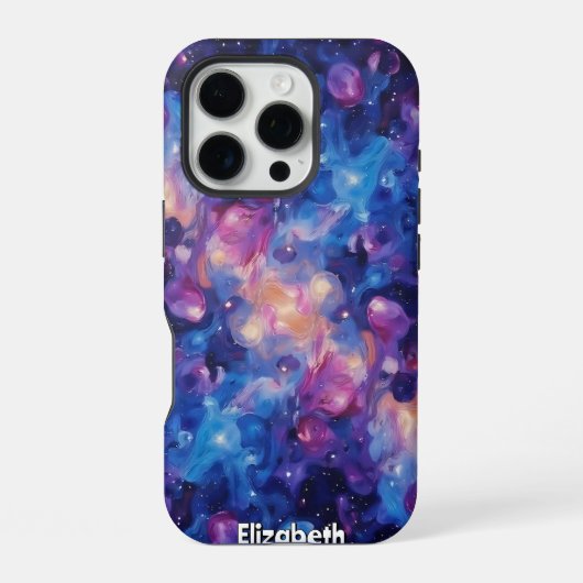 宇宙の流れ:惑星と星雲 iPhoneケース (裏面)