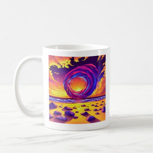 宇宙の渦を抱きしめて コーヒーマグカップ (左)