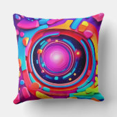宇宙の渦：ネオンオデッセイ クッション (裏面)