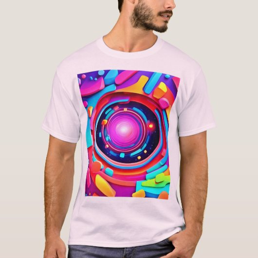 宇宙の渦:ネオンオデッセイ Tシャツ (正面)