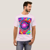 宇宙の渦:ネオンオデッセイ Tシャツ (正面フル)