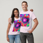 宇宙の渦:ネオンオデッセイ Tシャツ (ユニセックス)