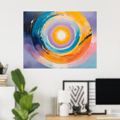 宇宙の渦：受け太陽の入れ ポスター (ホームオフィス)