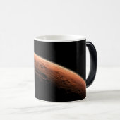 宇宙の火星の赤い惑星、火星のマグ モーフィングマグカップ (正面右)