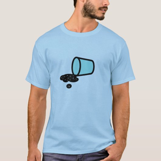 宇宙の無駄 - こぼれた無限 Tシャツ (正面)