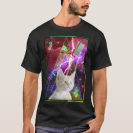 宇宙の熱狂するな猫 Tシャツ