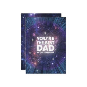 宇宙の父の日の最も最高のなパパ カード (正面/裏面インサイチュ)