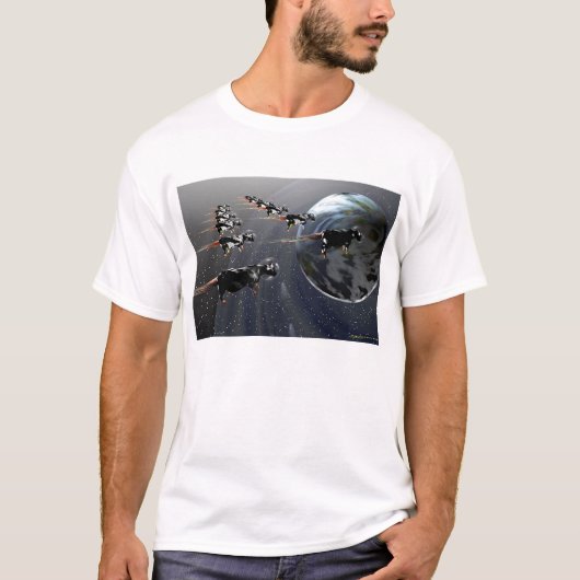 宇宙の牛 Tシャツ (正面)