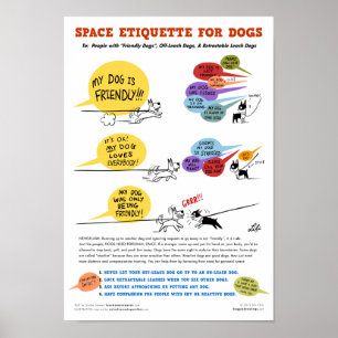 宇宙の犬用エチケット – 22 x 32" ポスター