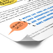 宇宙の犬用エチケット – 22 x 32" ポスター (角)