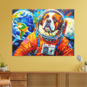 宇宙の犬 - セントバーナード 7 キャンバスプリント (インサイチュ (リビング))