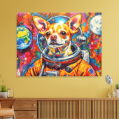 宇宙の犬-チワワ10 キャンバスプリント (インサイチュ (リビング))