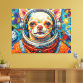宇宙の犬-チワワ3 キャンバスプリント (インサイチュ (リビング))