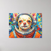 宇宙の犬-チワワ3 キャンバスプリント (正面)